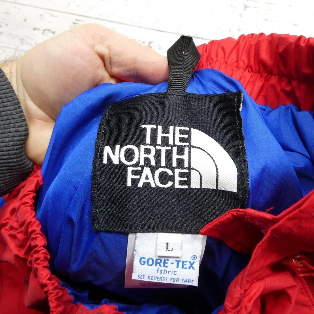 Vintage The North Face Pants Mens Medium Red Blue Gore-Tex Rain Ski‎ USA 90s